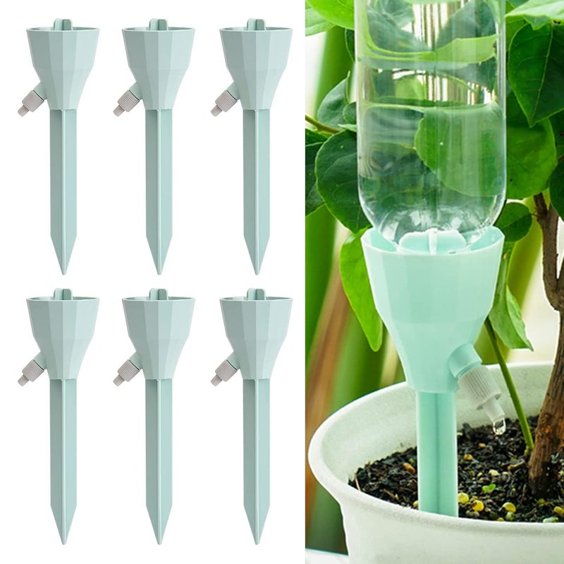 Wonglea New Upgraded Plant Self Watering Spikes,Adjustable Plant Watering Devices with Slow Release Control Switch Water Dripper,Watering Planter Insert,Automatic Plant Waterer for Vacations (6) - Image 1
